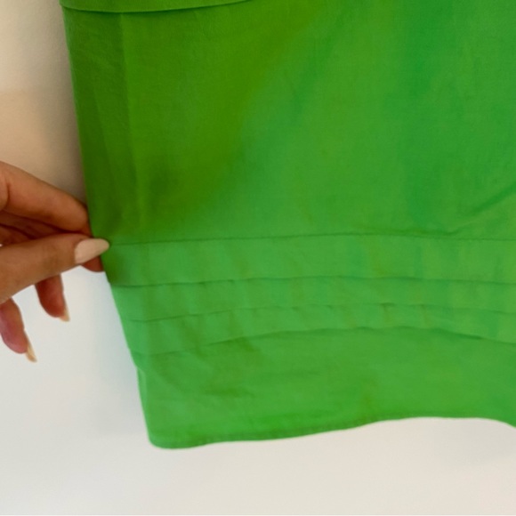 Zara Green Pleated Baby Doll Mini Dress - Picture 7 of 8